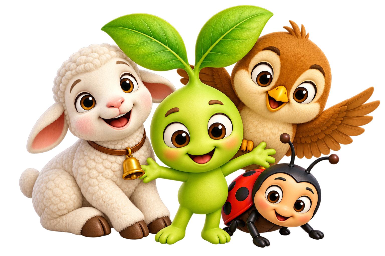 Sprout and his friends