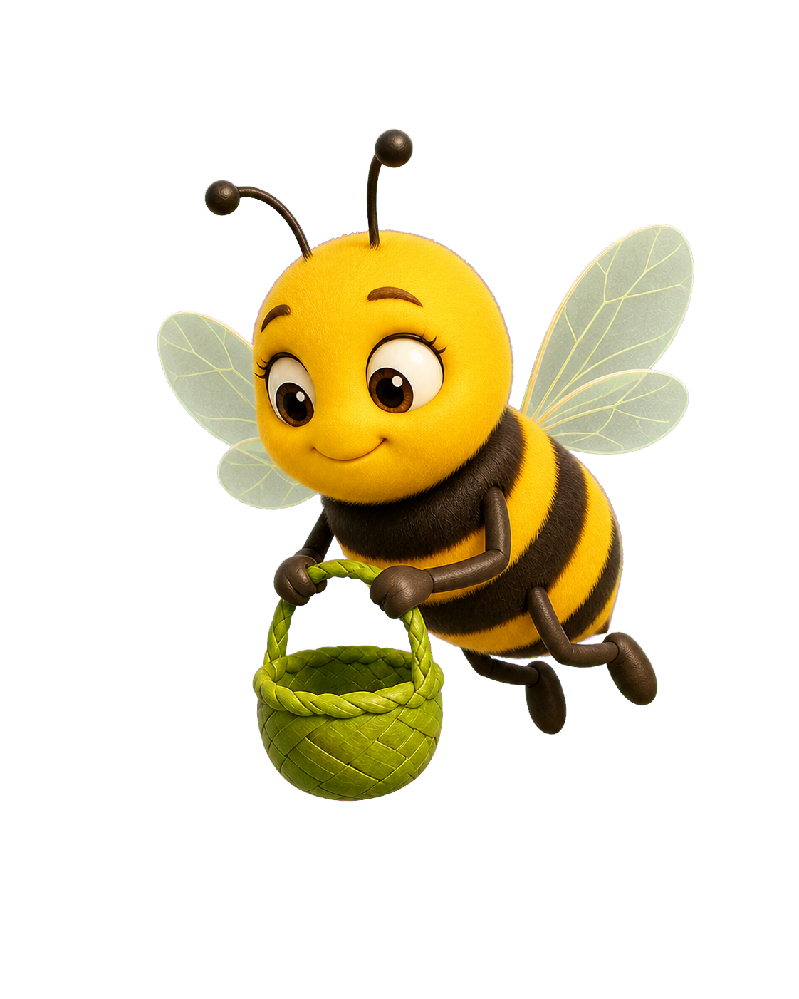 Honey hovering beside the book